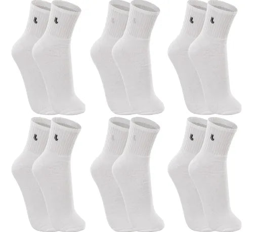 Kit Lupo Sport 6 Pares Meias Cano Médio Alta Esportivas